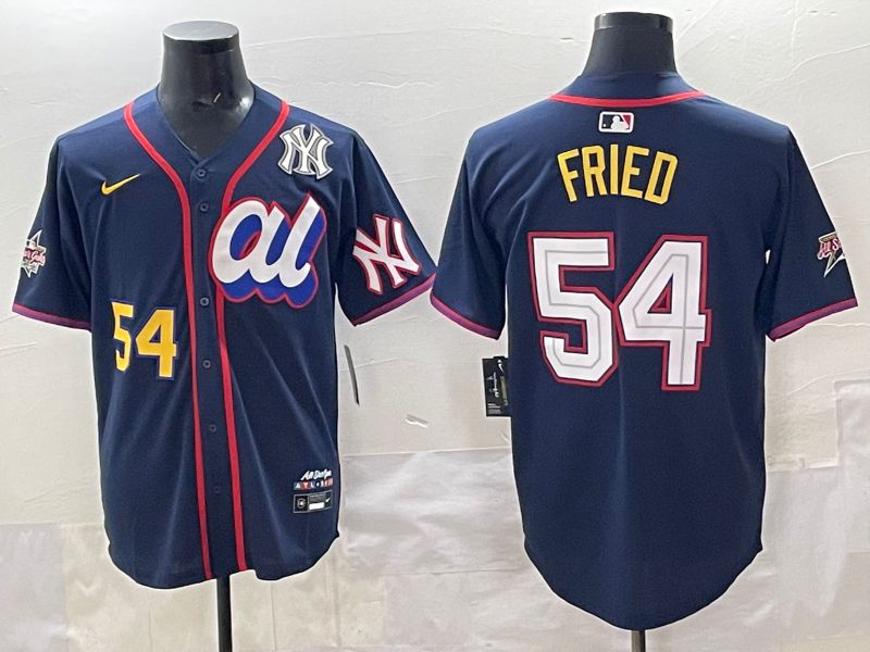 Men 2025 New York Yankees #54 Fried Drak Blue All star Nike MLB Jersey style 08